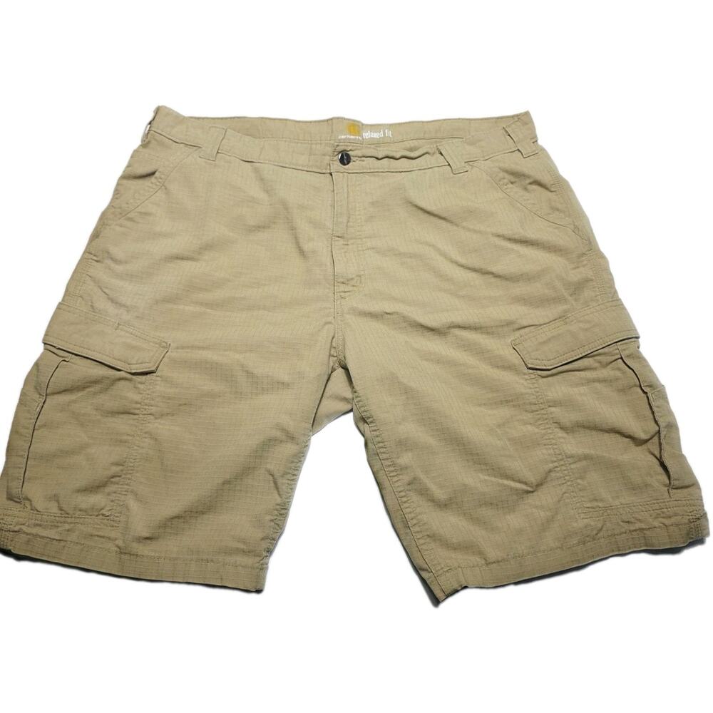 Carhartt Force 9 Pocket Cargo Shorts Men's 42 Ripstop Beige 103543-253